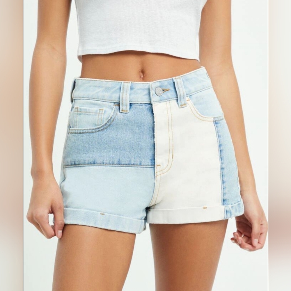 PacSun Patchwork Denim High Rise Shorts, Size 24